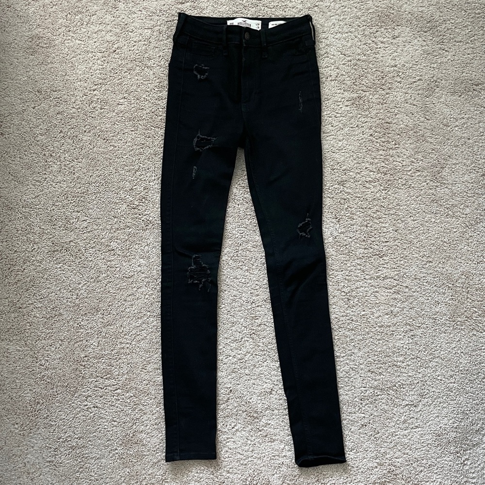 Distressed Black Jeans